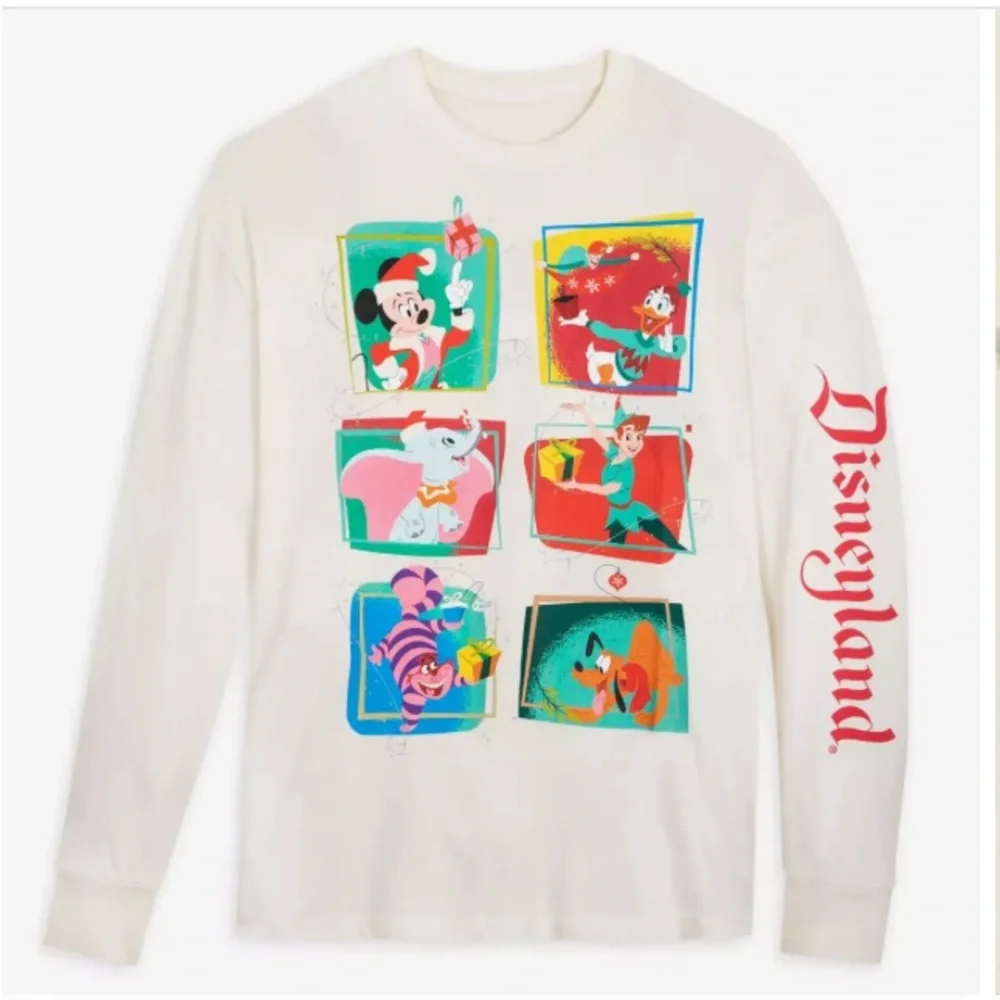 Disneyland Holiday Long Sleeve Shirt Womens M Classic Christmas - Picture 1 of 6